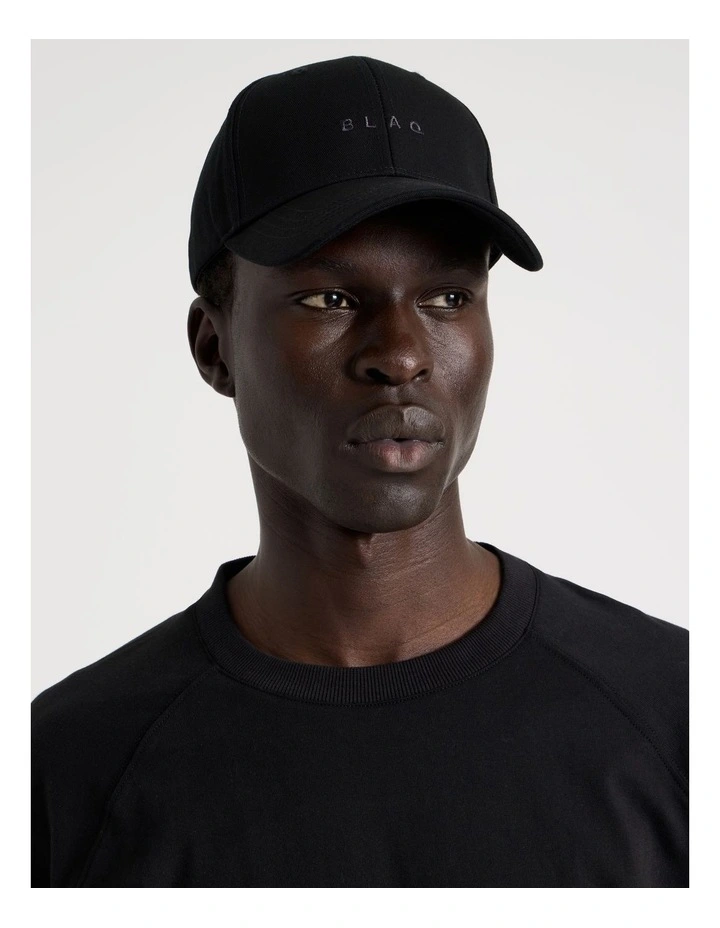 CAP WITH EMBROIDERY BLACK image 1
