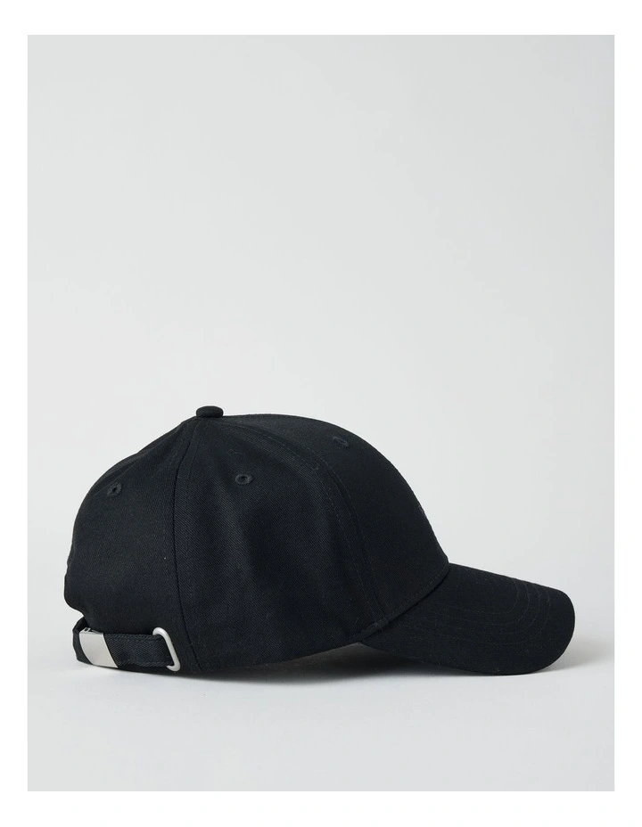 CAP WITH EMBROIDERY BLACK image 5