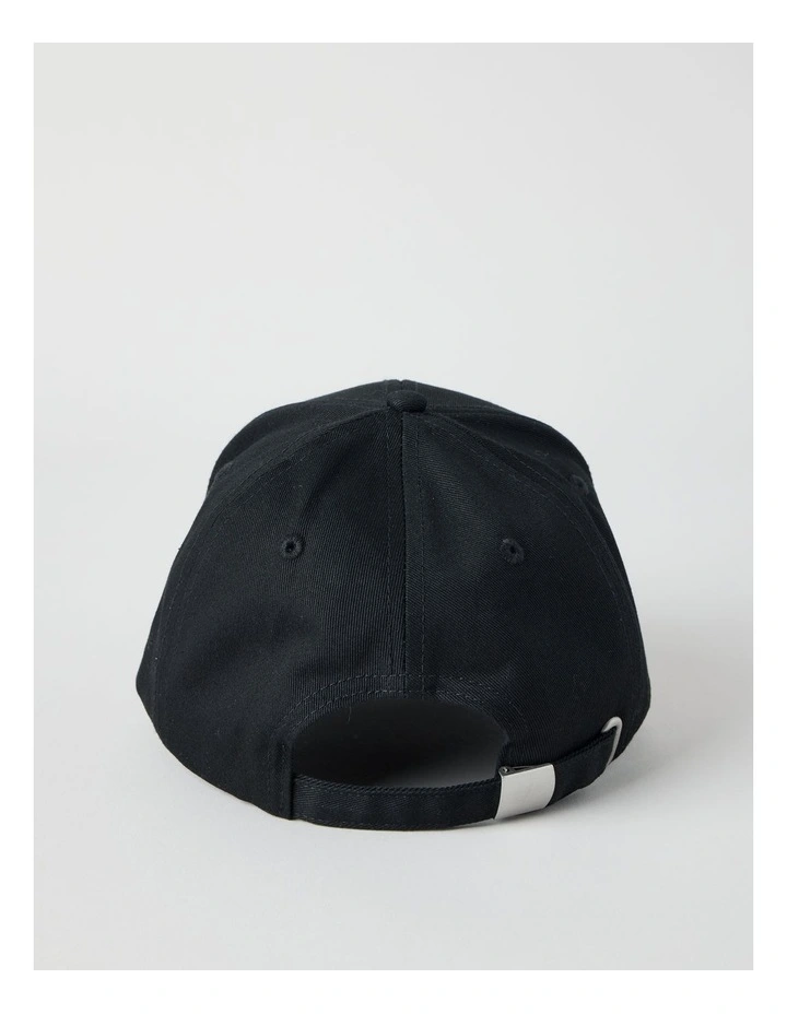 CAP WITH EMBROIDERY BLACK image 6