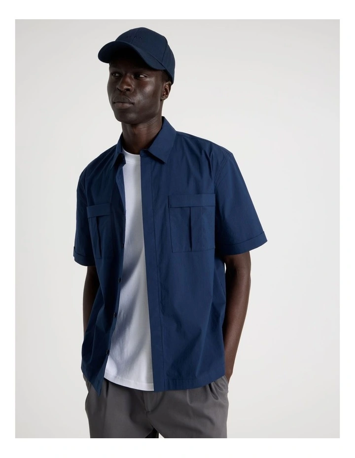CAP WITH EMBROIDERY NAVY image 2