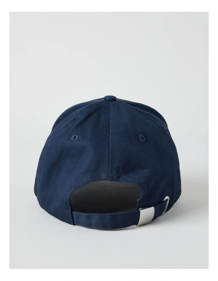CAP WITH EMBROIDERY NAVY image 4