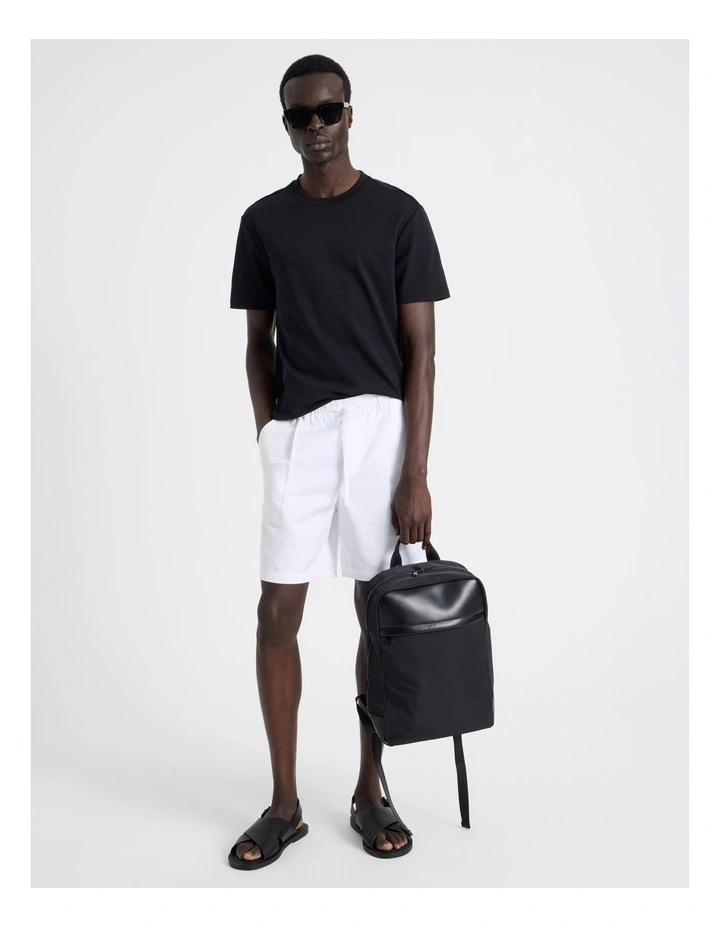 Nylon Backpack Bag in Black image 2