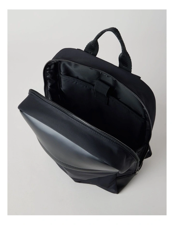 Nylon Backpack Bag in Black image 6