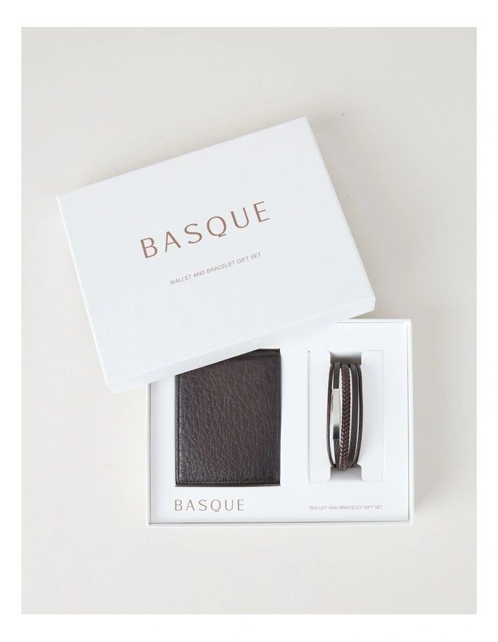WALLET AND BRACELET GIFT SET  BROWN image 2