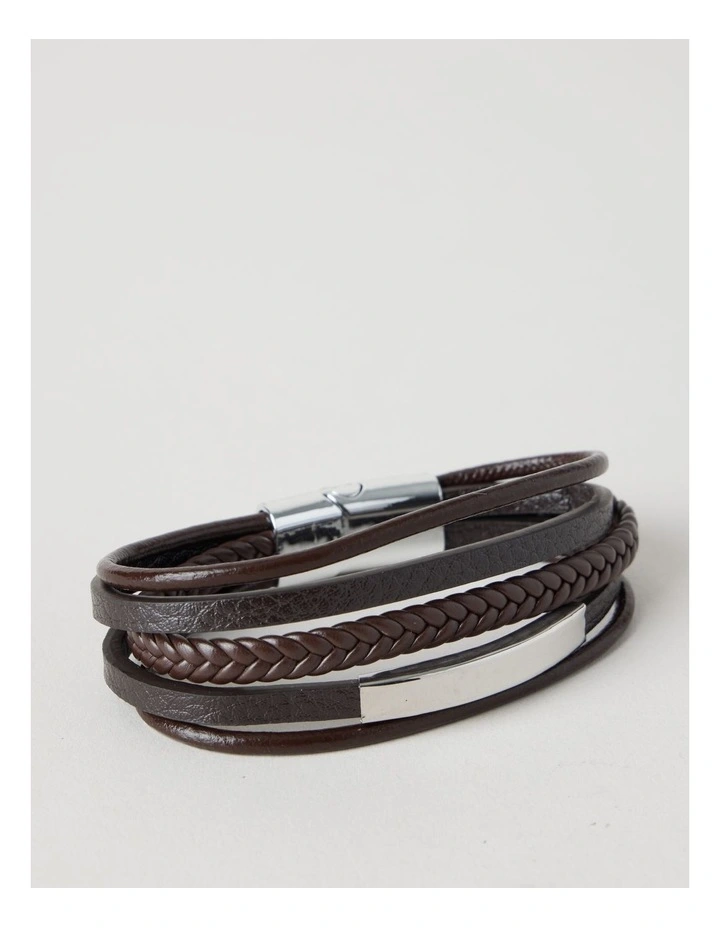 WALLET AND BRACELET GIFT SET  BROWN image 3