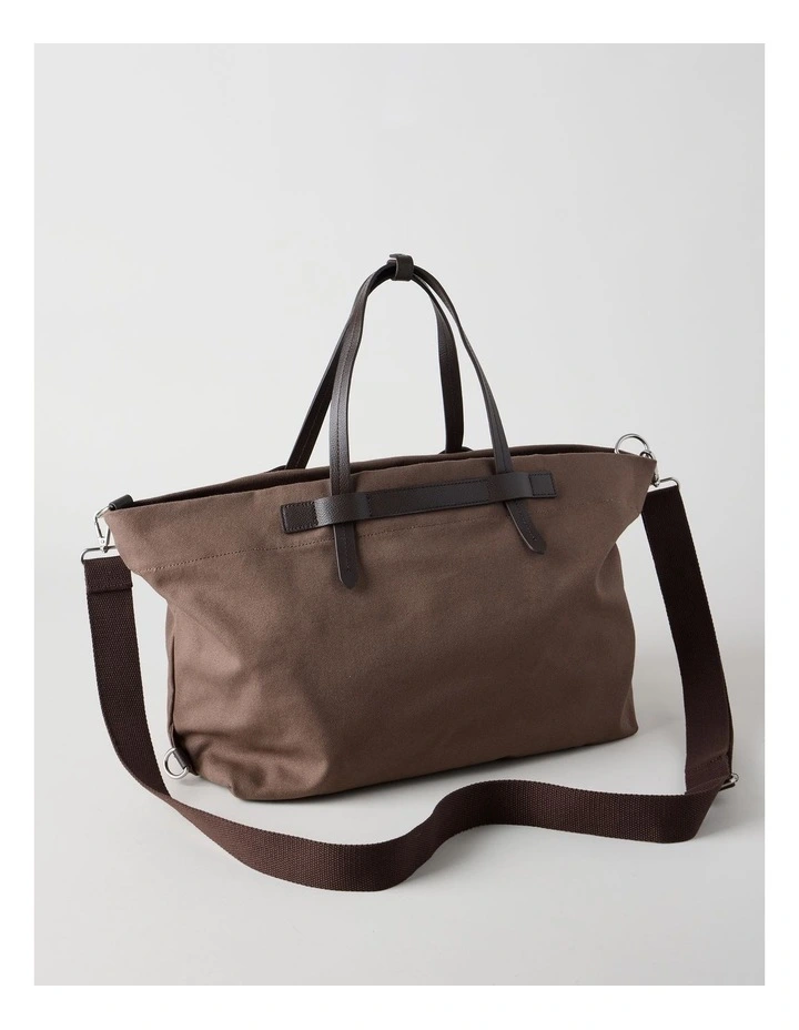 Leather Trim Tote Bag in Malt image 5