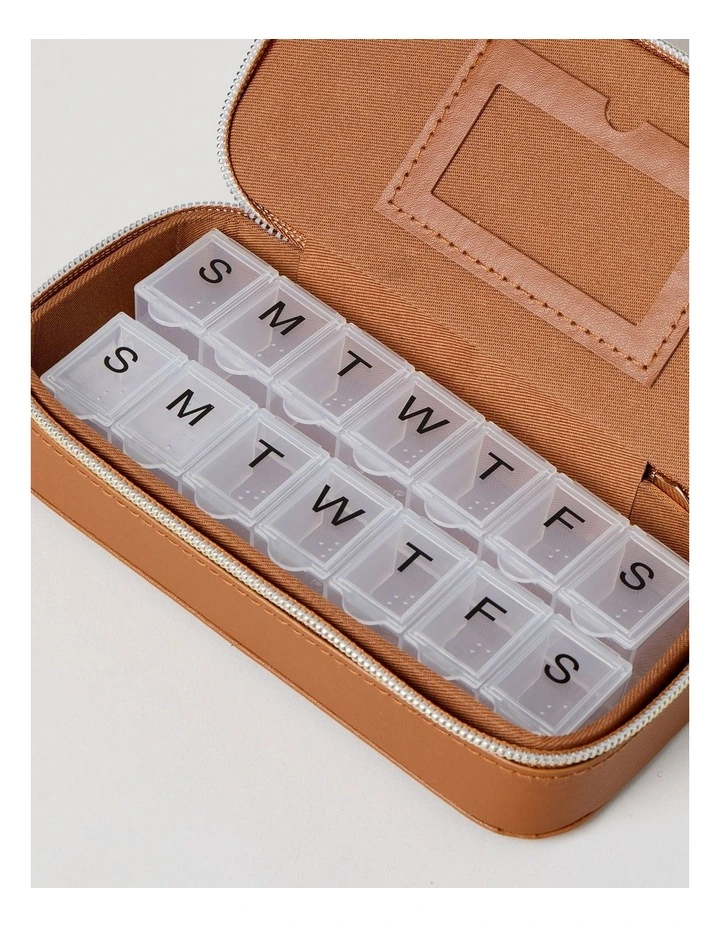 TRAVEL PILL BOX TAN image 4