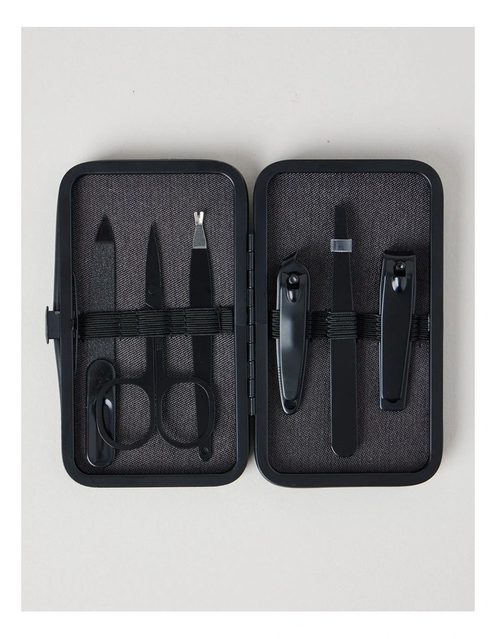 Six Piece Grooming Set in Black image 2
