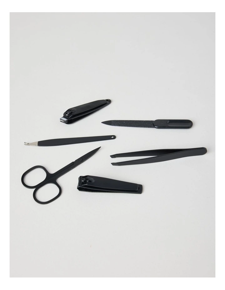Six Piece Grooming Set in Black image 3