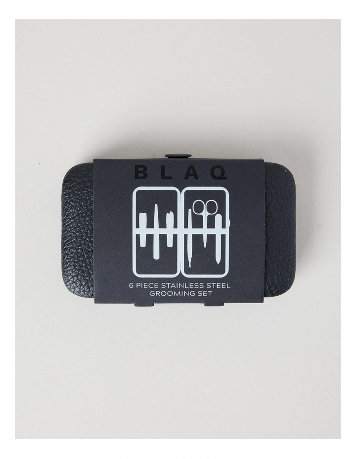 Six Piece Grooming Set in Black image 4