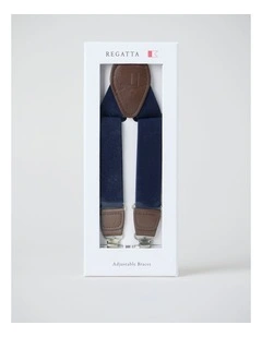 Adjustable Braces in Box in Navy