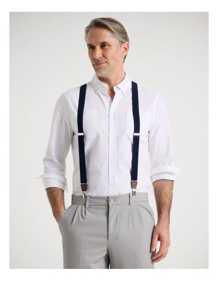 Adjustable Braces in Box in Navy image 4