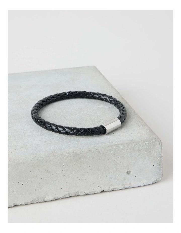 Braided Bracelet in Black image 2