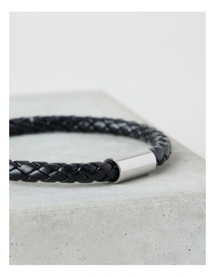 Braided Bracelet in Black image 3