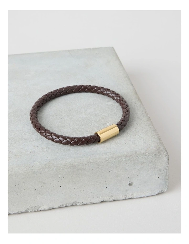 Braided Bracelet in Brown image 2