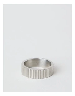 Sterling Silver Ridged Ring