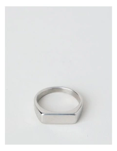 Sterling Silver Rectangular Signet Ring