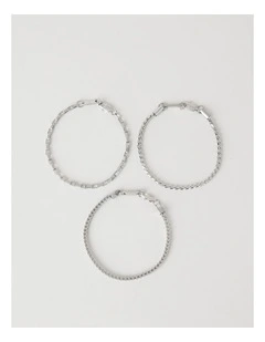 Sterling Silver Chain Bracelet 3 Pack