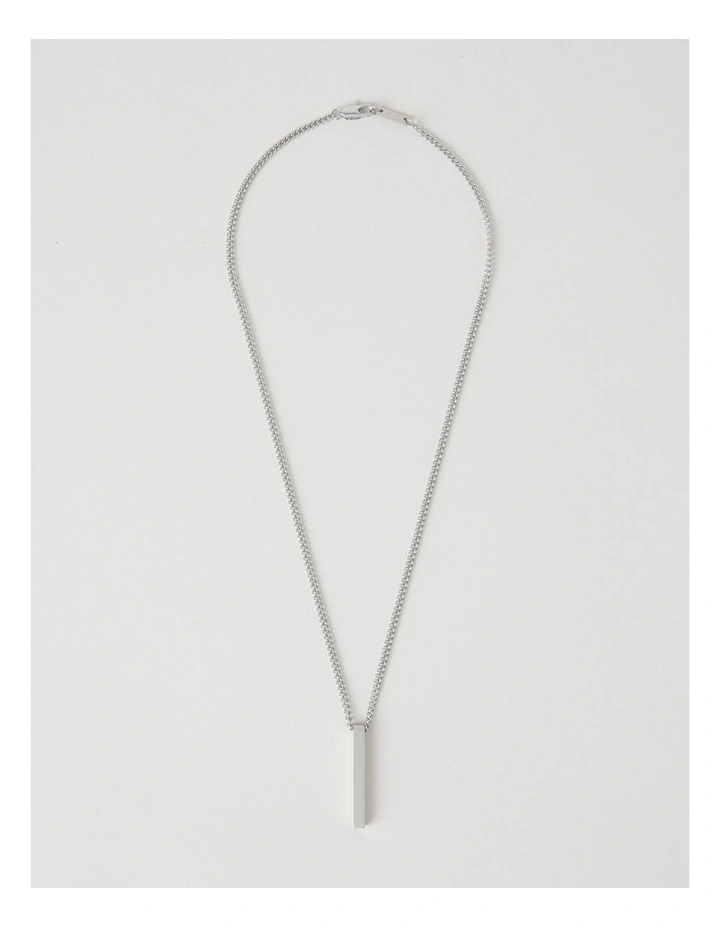 Sterling Silver Vertical Pendant Necklace image 1