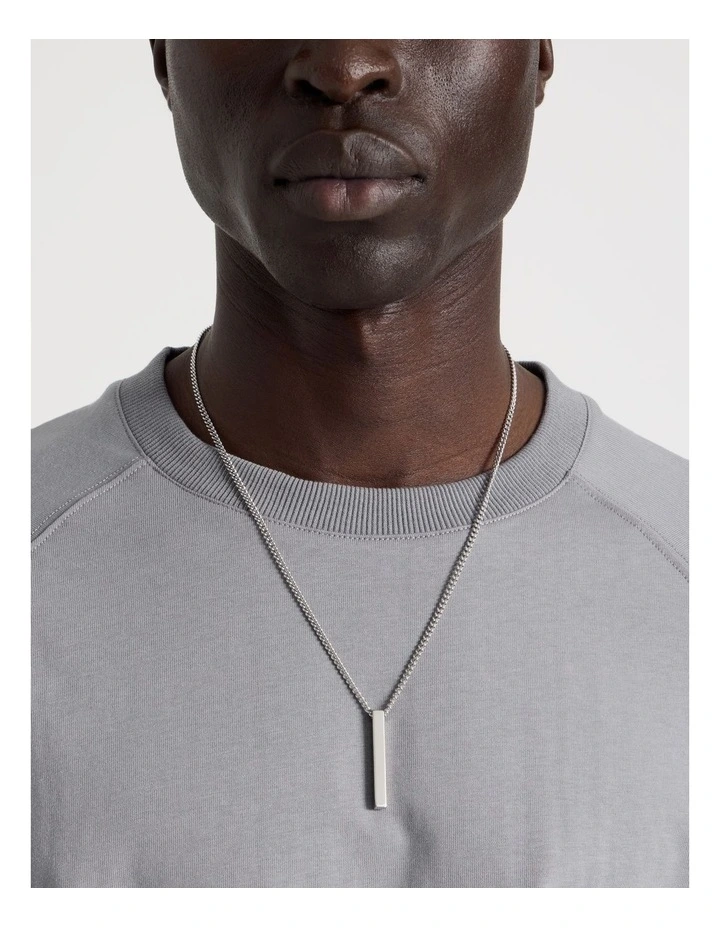 Stainless Steel Vertical Pendant Necklace image 2