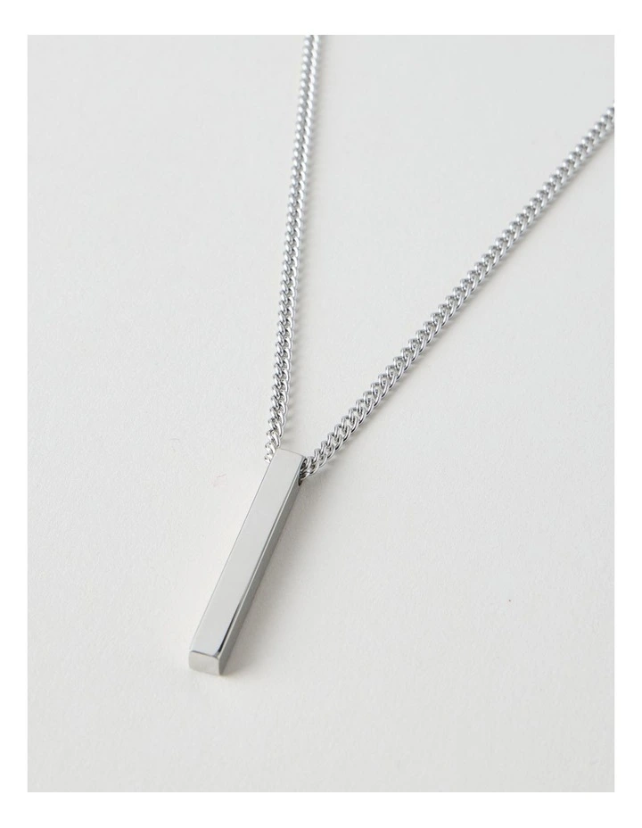 Sterling Silver Vertical Pendant Necklace image 2