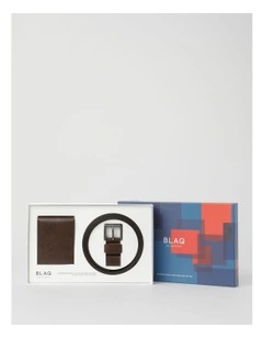 Brown Casual Belt And Wallet Gift Set