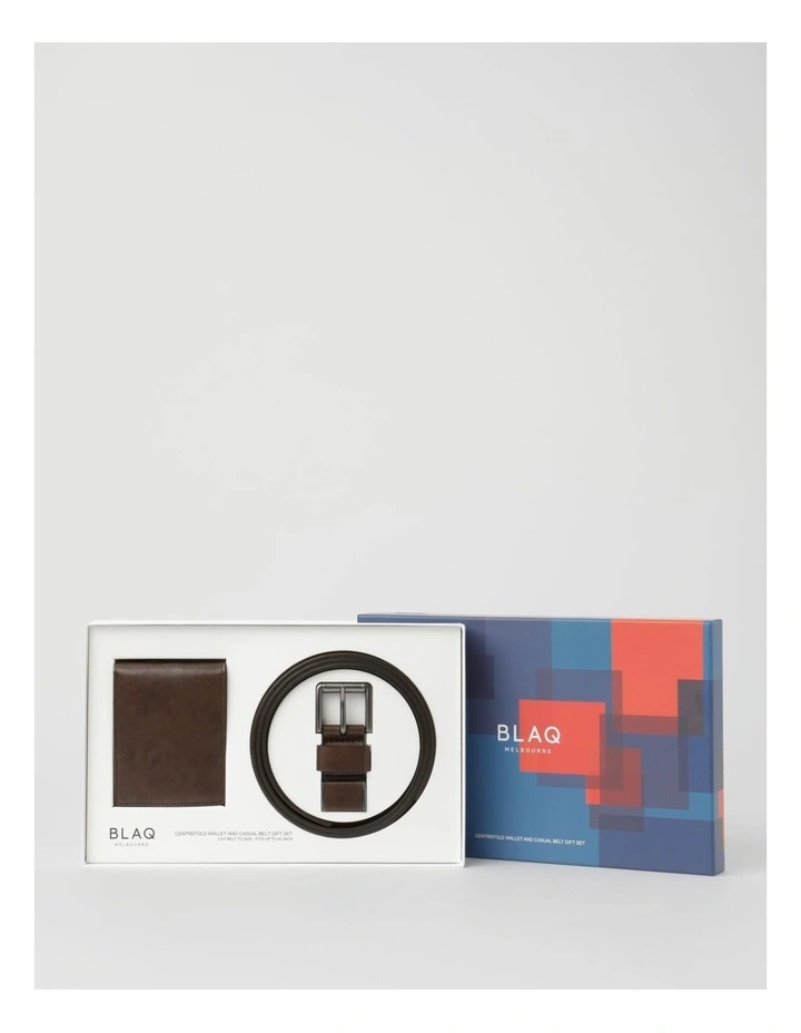 Brown Casual Belt And Wallet Gift Set image 1