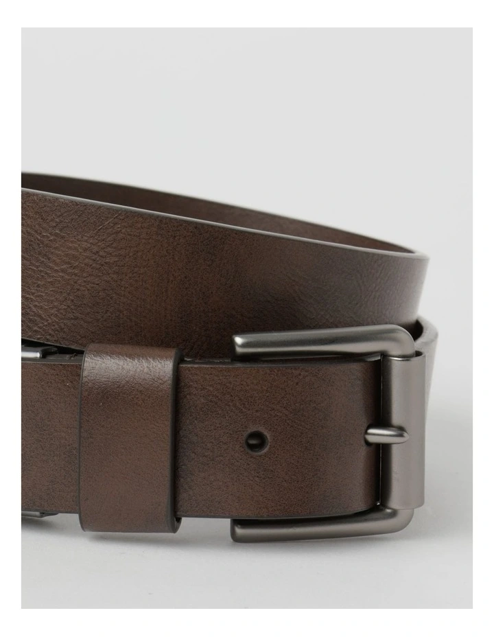 Brown Casual Belt And Wallet Gift Set image 5