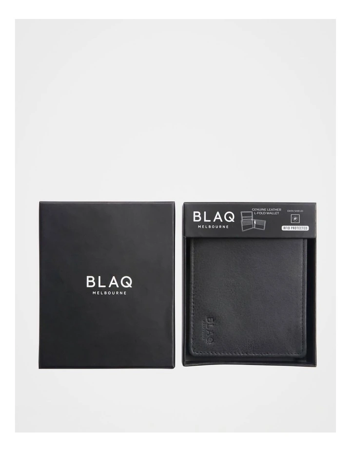 Fold Side Zip Wallet In Black image 1