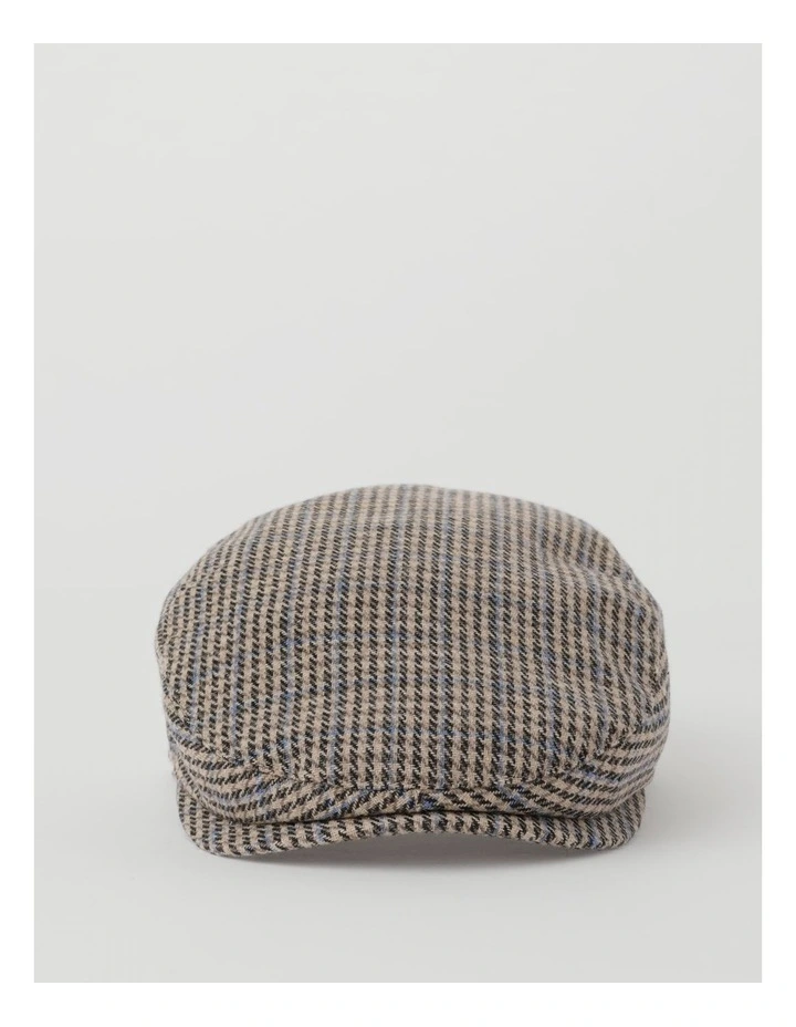 Houndstooth Driving Cap in Brown image 1