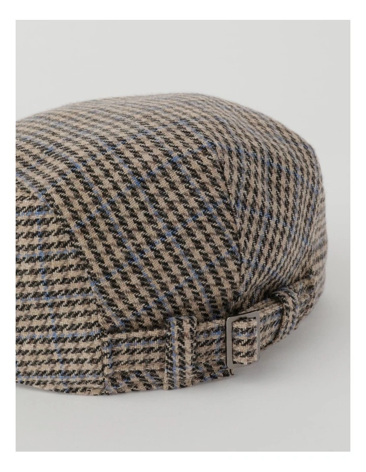 Houndstooth Driving Cap in Brown image 5
