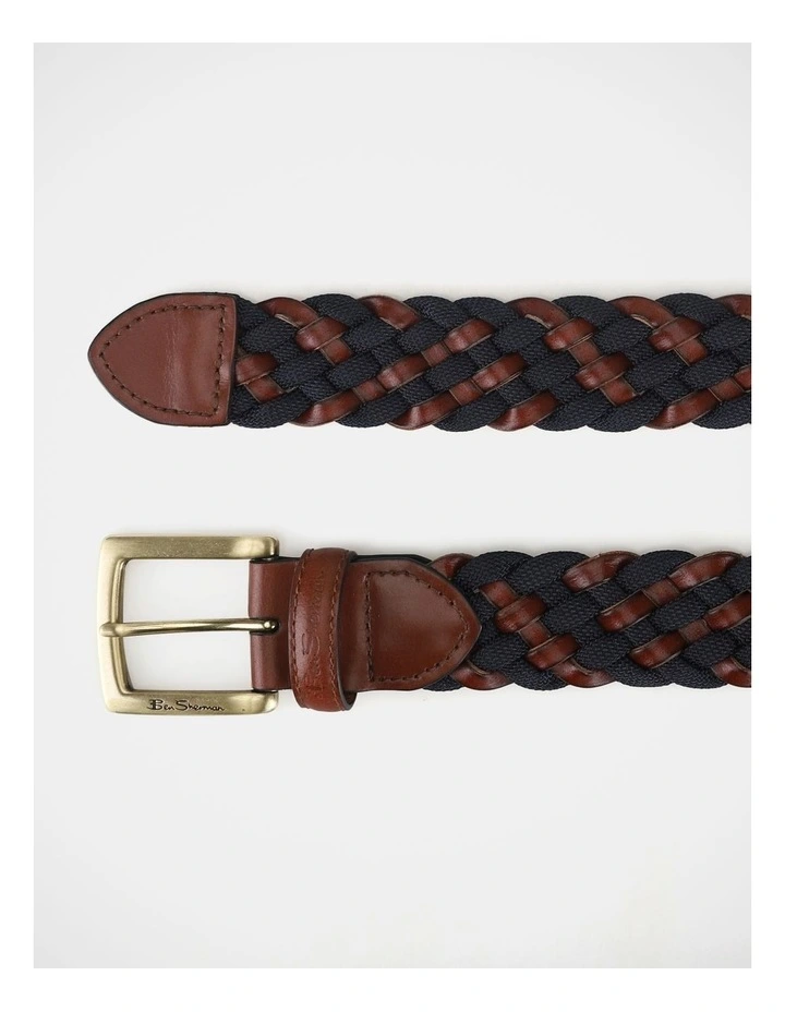 WEBBING BELT BROWN/NAVY image 2