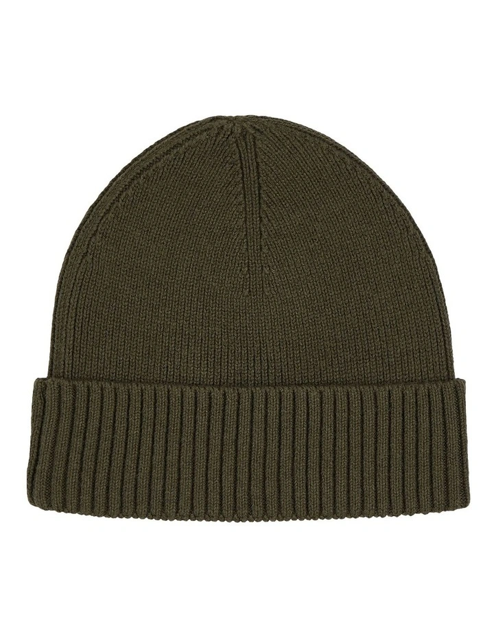 Essential Flag Beanie in Army Green image 2