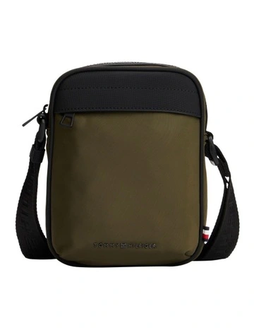 Metal Logo Reporter Bag in Green