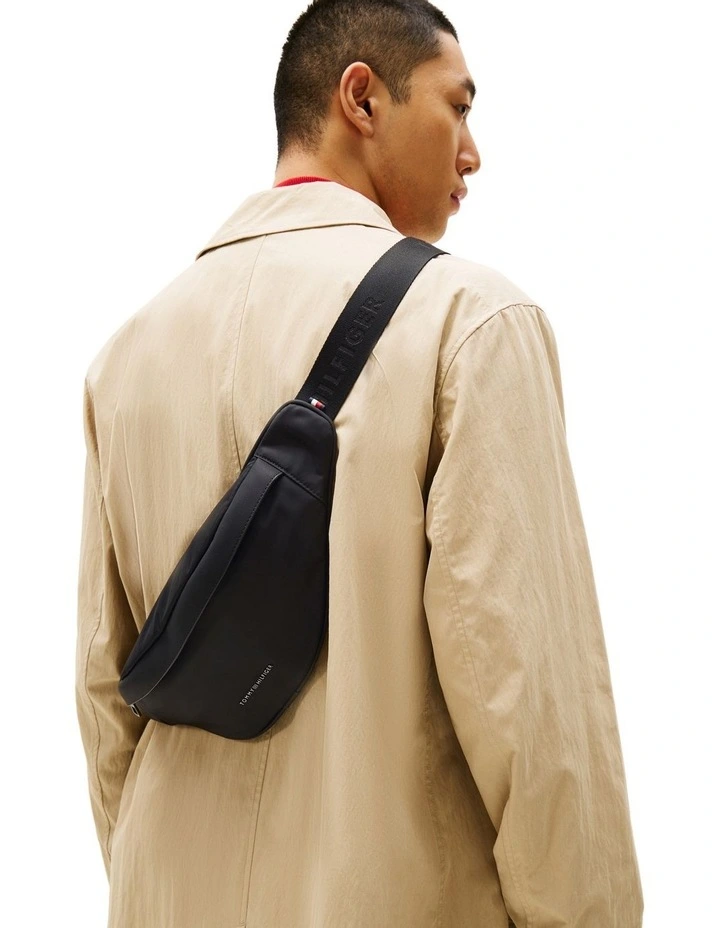 Metal Logo Bum Bag in Black image 5