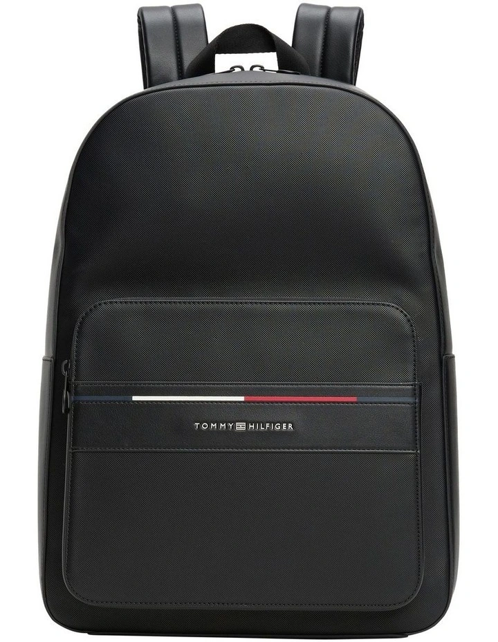 Signature Textured Backpack in Black image 1