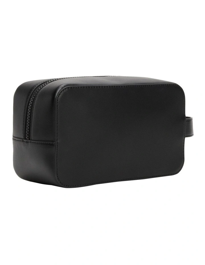 Metal Logo Washbag in Black image 2