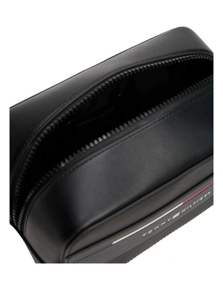 Metal Logo Washbag in Black image 3