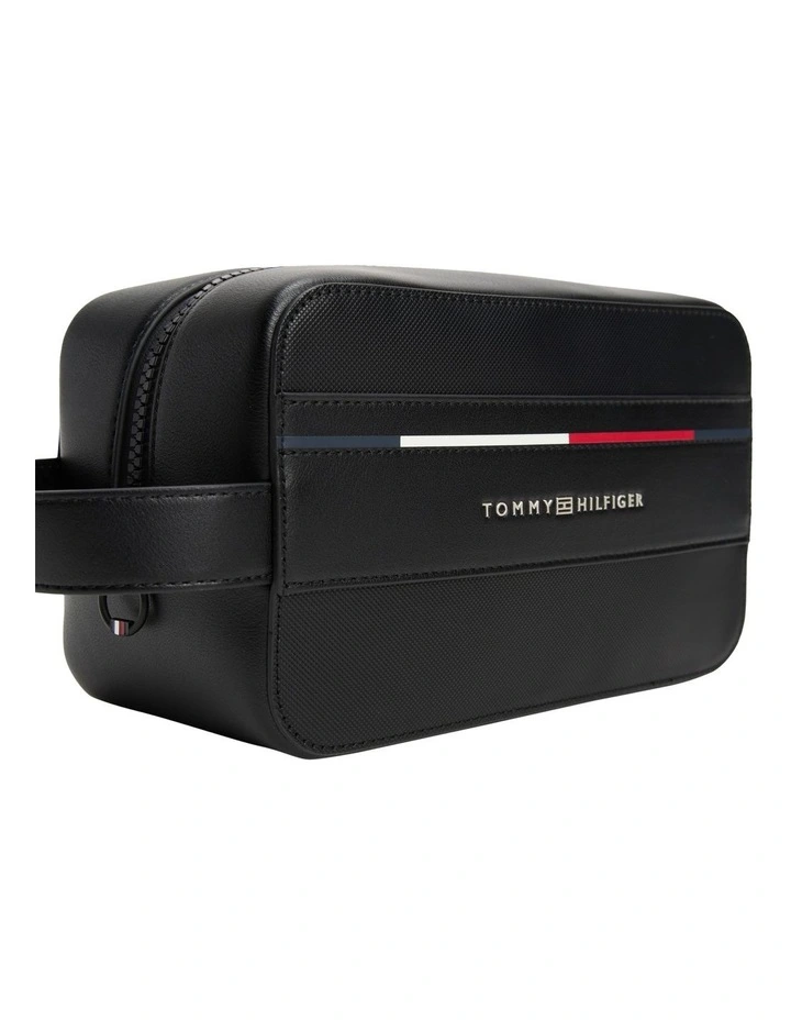 Metal Logo Washbag in Black image 4