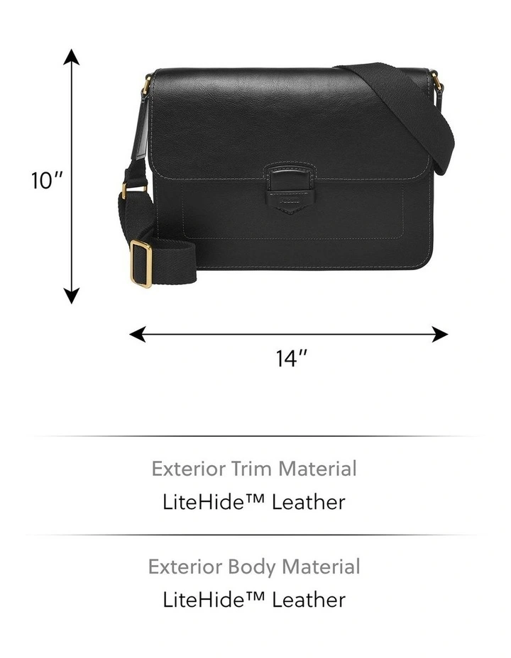 Lennox Messenger Bag in Black image 4