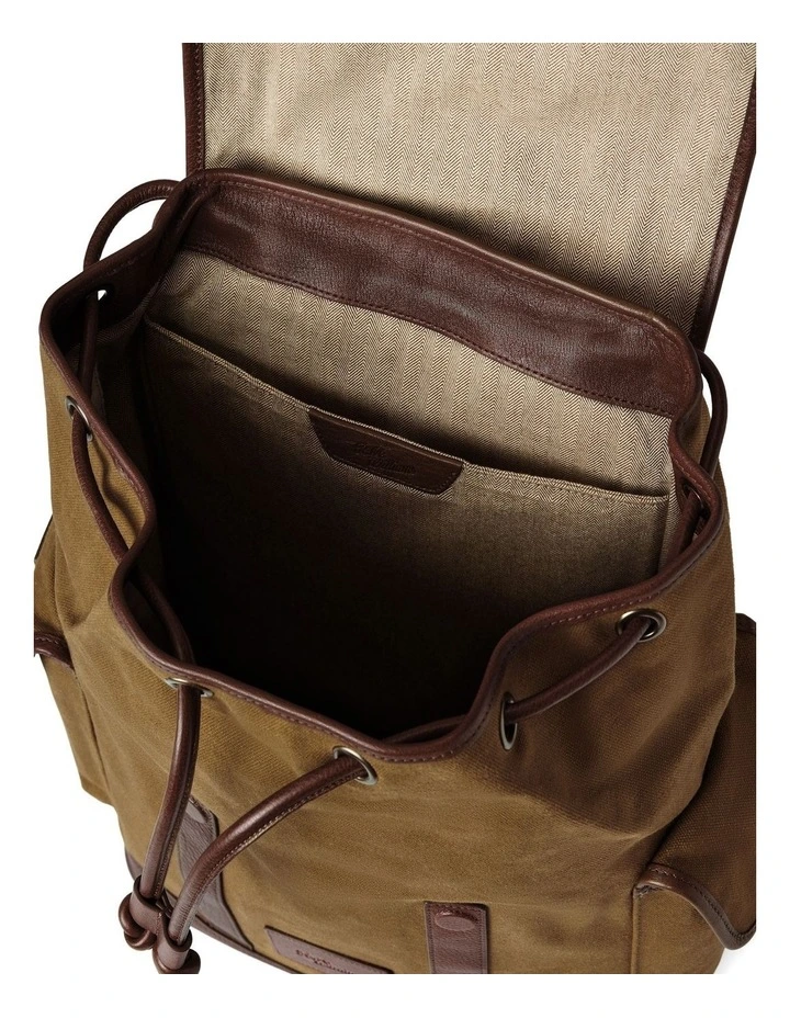 Barrenjoey Overland Backpack in Khaki/Brown image 3