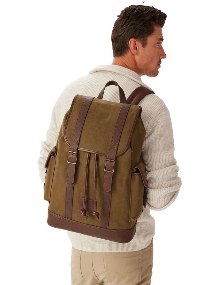 Barrenjoey Overland Backpack in Khaki/Brown image 6