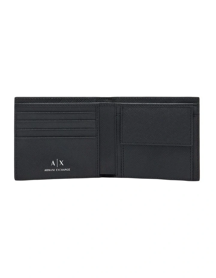Barcelona Wallet and Keychain Leather Giftset in Black image 5