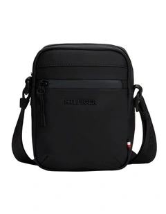 Mini Crossbody Reporter Bag in Black