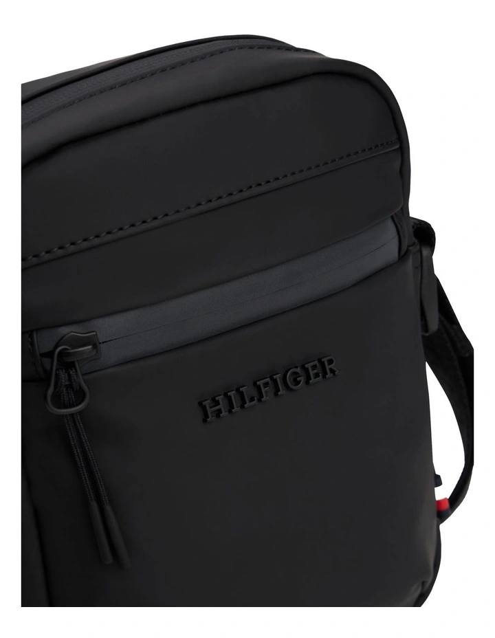 Mini Crossbody Reporter Bag in Black image 3
