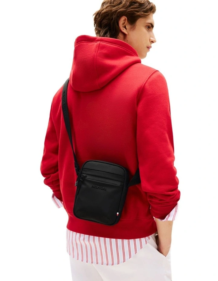 Mini Crossbody Reporter Bag in Black image 5