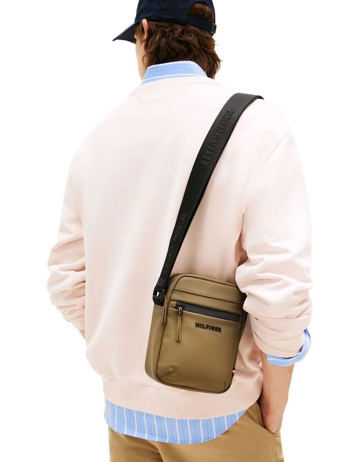 Mini Crossbody Reporter Bag in Beige image 5