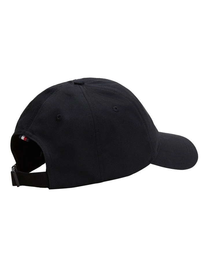Contrast Monogram Baseball Cap in Black image 2