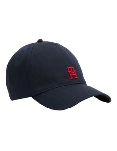 Contrast Monogram Baseball Cap in Blue