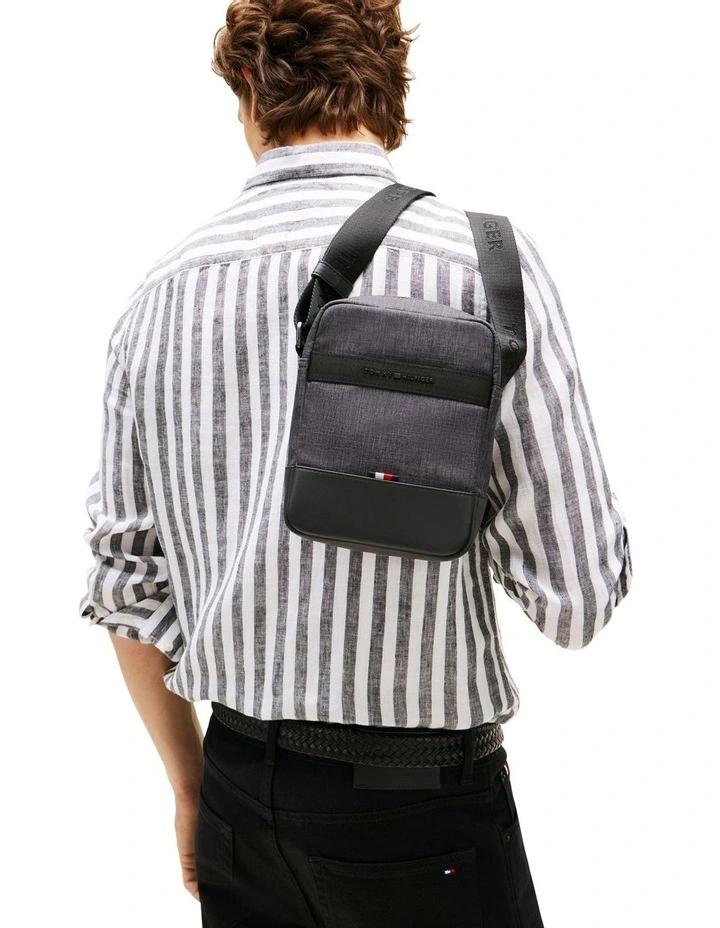 Nylon Mini Reporter Bag in Grey image 2